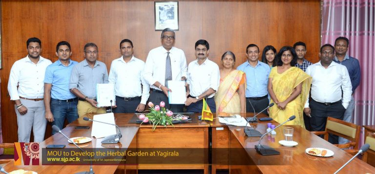 Center for Sustainability and MAS Active signed a MOU on developing 5 acres of Yagirala University managed forest as a Herbal garden