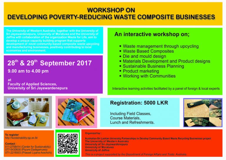 WORKSHOP ON DEVELOPING POVERTY-REDUCING WASTE COMPOSITE BUSINESSES