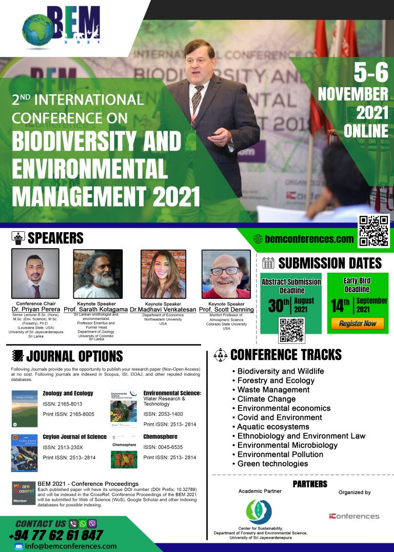 International Conference on the Biodiversity and Environment Management 2021